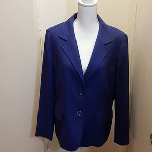 Max Mara Royal Blue Wool Silk Blazer